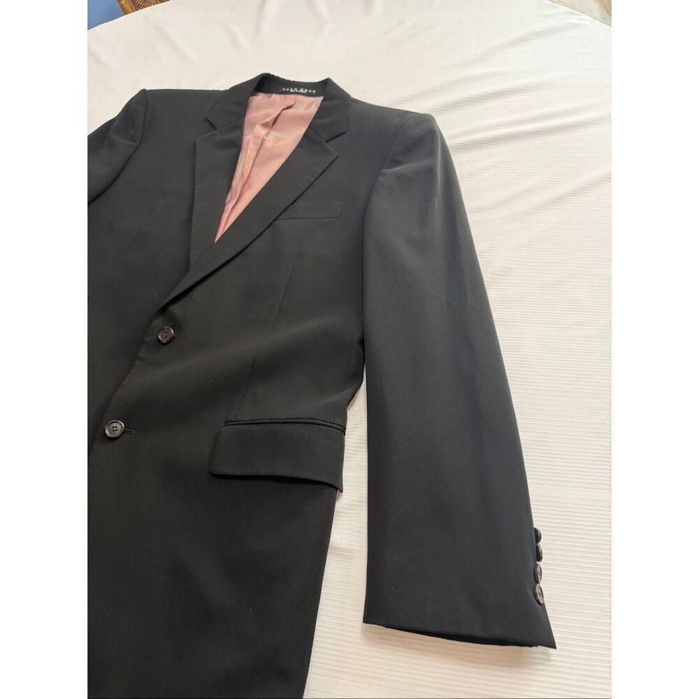 Hugo Boss Bowie Star Black 2 Button Wool Blazer Size 42R - Picture 4 of 11